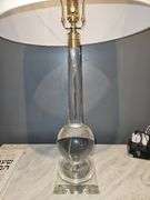 Regina Andrew Stowe Crystal Clear Linen Gold Buffet Lamp 6.5" square base x 33.5" h...18x11 shade...
