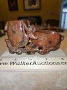 Very nice hand-carved Chinese soapstone pot...