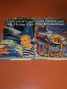 Tom Swift books volumes one through 10 inclusive with dust covers, and volume 29. Also included the Hardy boys series book 2. Tom Swift copyrights run from 1954 -1957 and 1967. Hardy boys copyright 1959. See all photos