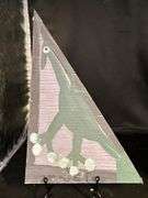 Original signed Mose T green Tiko bird Folk Art with signature soda can tab hanger…..8-1/4 x 13-1/2