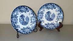 (2) Vintage Allerton’s Kenilworth English 8” Salad Plate…..no chips or cracks…..makers mark on back is blurry, as well as pattern