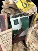27 gallon tote full of Lionel train pieces and parts