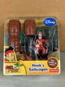 Disney Fisher Price HOOK’s SAILWAGON…..blister pack has very small dent