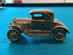 Vintage Solid Brass Ford Model T Coupe Car with Rumble Seat…..5 x 2-1/2