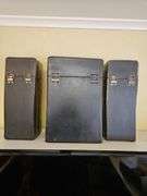 Collection of three gold colored decorative wooden boxes in very good condition SEE DESCRIPTION FOR DETAILS...