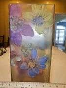 Gorgeous vintage hand-painted rectangular flower vase 6x2x12 in very good vintage condition...
