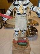 Vintage 18" Kachina Doll "Watermelon Clown" signed by I McB...