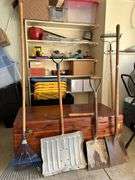 (5) pieces of lawn & garden tools….rake, snow shovel, sickle, 2 shovels…..OTHER CONTENTS NOT INCLUDED