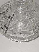 Vintage crystal candy dish. Possibly Royal shell collection. 10.75 in tall. No cracks or chips found.