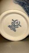 Vintage Allerton’s Kenilworth English Gravy Boat with Under Tray (chipped), Creamer and Sugar Bowl (no lid)…..gravy boat is 8-1/2 x 4-1/2 tall, creamer 4” tall and sugar bowl 6-1/2 x 4 tall (handle to handle)