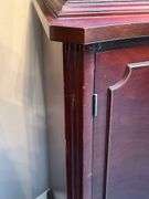 Beautiful antique mahogany china cabinet with 3 drawers and 2 side compartments…..piece is at least 80 years old and is a family heirloom…..you will see slight blemishes from every day normal use…..45 x 15-1/2 x 72 tall