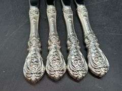 Set of (4) Reed & Barton Mirrorstele Sterling Handled Spreader…..6-1/2”