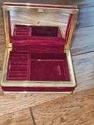 Ladies wallets and two trinket boxes