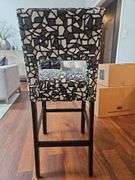 Beautiful Like New Heckman upholstered barstool 20" w x 19" seat d x 16" seat back h x 29" seat h x 44" total h...