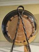 Beautiful very large round pottery bowl 15.75" x 3" w/stand...