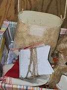 Two containers of decorative Easter items.
