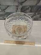 Vintage Like New Waterford "Lismore" Cut Crystal Footed Round Centerpiece Bowl 7.25" x 4.75"...