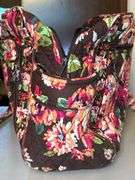 Vera Bradley brown and floral duffel-type bag……in good condition