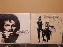 Grouping of albums including Gordon Lightfoot, Fleetwood Mac, Helen Reddy, Joan Baez, and Olivia Newton-John.