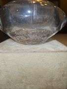 Two(2) beautiful crystal glass perfume bottles w/stoppers...