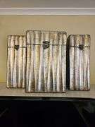 Collection of three gold colored decorative wooden boxes in very good condition SEE DESCRIPTION FOR DETAILS...