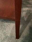 MCM Federal-Style single drawer side table with glass overlay…..16 x 25 x24 tall