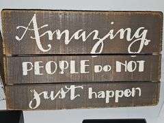 Inspirational art for wall hanging or can sit on a shelf.