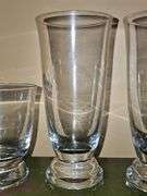Two Crystal iced tea glasses and three rocks glasses. Unable to locate this pattern.