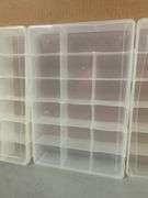 (3) clear divided tackle box-style containers