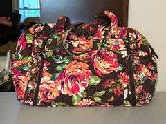 Vera Bradley brown and floral duffel-type bag……in good condition