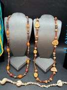 Nice selection of beaded and shell costume necklaces