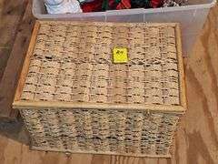 Picnic basket with Lincoln logs.