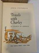 Vintage "Travels with Charley in Search of America" by John Steinbeck 1942 version w/very nice in-tact book jacket...