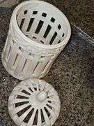Decorative crackle finish bird cage? Candle holder? 7-in diameter x-13.25 in tall.