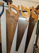Three vintage hand saws