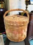 Nice looking lidded basket……16 x 12 x 10