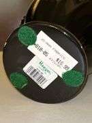 Beautiful Haeger black ceramic urn-style home decor piece with swirl pattern…..6-1/2 across x 9 tall