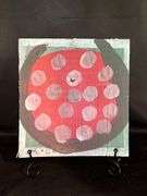 Original signed Mose T red meat watermelon with grayish seeds Folk Art with signature soda can tab hanger…..8-1/2 x 9-1/4