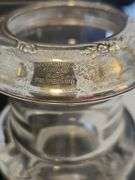 Collection of vintage glass containers w/Sterling lids or rims...