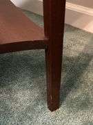 MCM Federal-Style single drawer side table with glass overlay…..16 x 25 x24 tall