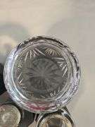 Collection of vintage glass containers w/Sterling lids or rims...