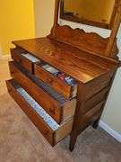 antique four-drawer dresser. 40x20x74 in tall.