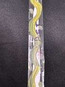Original signed Mose T long skinny neon green snake Folk Art with signature soda can tab hanger…..1-3/8 x 21-1/2