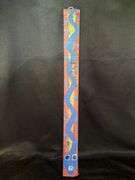Original signed Mose T long skinny blue snake Folk Art with signature soda can tab hanger…..1-1/2 x 18