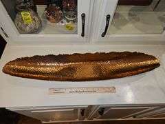 Very Cool Looking Pampa Bay Hammered Aluminum Copper Colored Oval Platter 27.5 x 6...