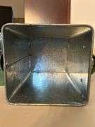Two’s Company Rare Vintage Green Metal Kitchen Canister “Crackers” Tin…..10-1/4” tall….with original label
