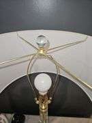 Regina Andrew Stowe Crystal Clear Linen Gold Buffet Lamp 6.5" square base x 33.5" h...18x11 shade...