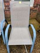 Lawn chair with woven back/seat