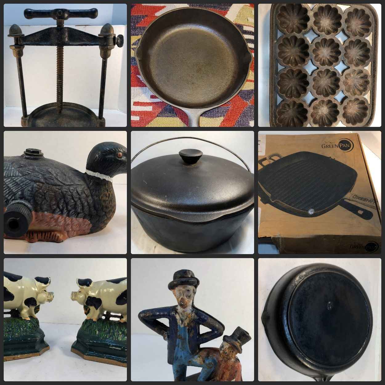 All Things Cast Iron-Pots, Pans, Banks, Decor, Ashtrays, Grinders, and Other Metal Items featured photo