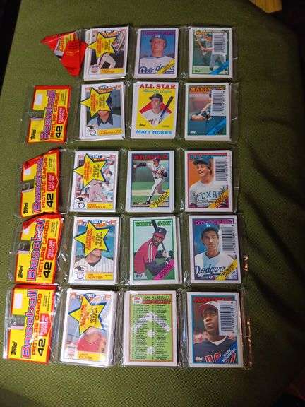 Five packs of unopened tmTopos baseball cards image